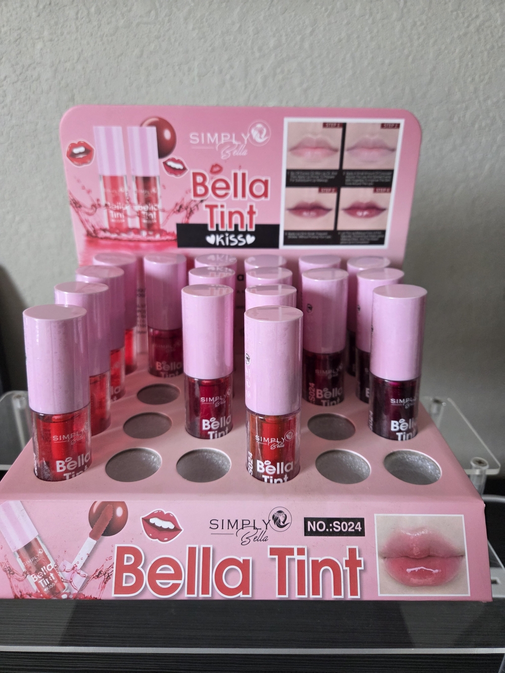 Simply Belle Bella Tint Lip Stain Duo - Pink & Red Shades - Bundle of 17